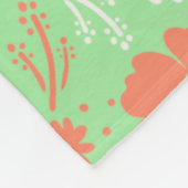 Groen en Oranje Tropisch Vloeiingspatroon Fleece Deken (Hoek)