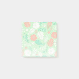 Groen en Oranje Tropisch Vloeiingspatroon Post-it® Notes