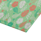 Groen en Oranje Tropisch Vloeiingspatroon Snijplank (Hoek)