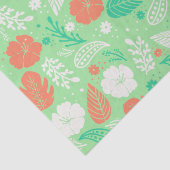 Groen en Oranje Tropisch Vloeiingspatroon Tissuepapier (Detail)