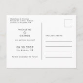 Groen en oranje Wildbloemen bloemen Opslaan Datum Aankondigingskaart (Achterkant)