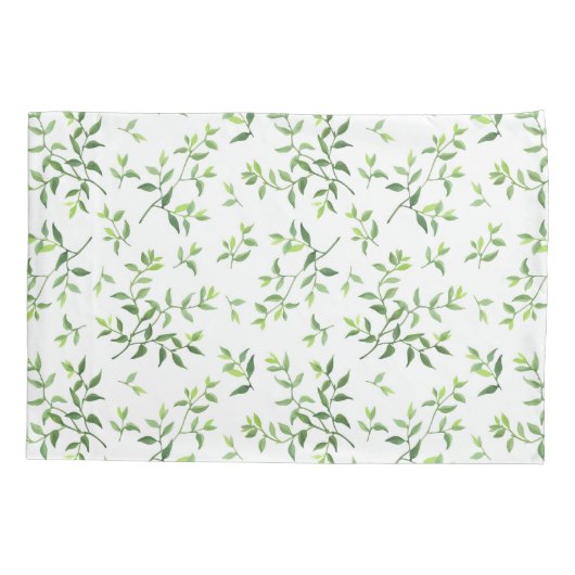 Groen en organisch patroon kussensloop (Achterkant)