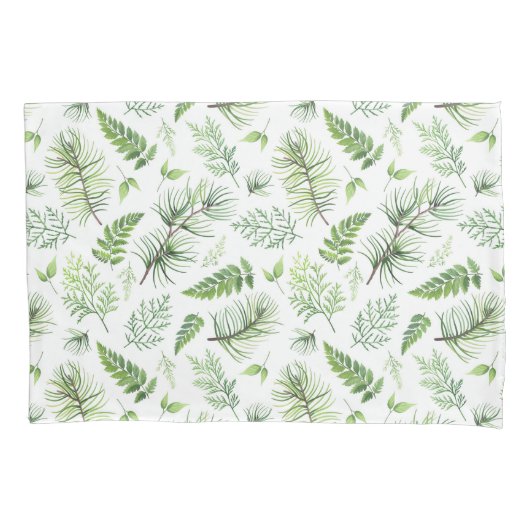 Groen en organisch patroon kussensloop (Voorkant)