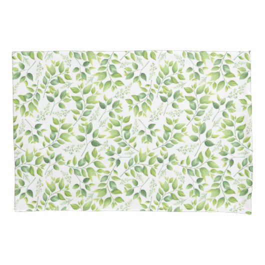 Groen en organisch patroon kussensloop (Voorkant)