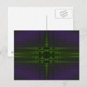 Groen en Paars abstract ontwerp Briefkaart (Voorkant / Achterkant)