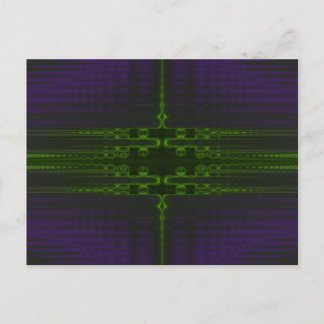 Groen en Paars abstract ontwerp Briefkaart