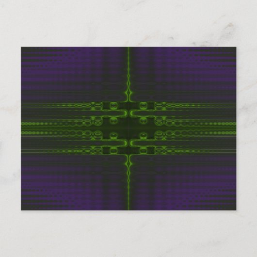 Groen en Paars abstract ontwerp Briefkaart (Voorkant)
