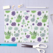 Groen en Paars Cacti Patroon Tissuepapier (Craft)