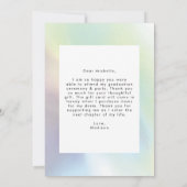 Groen en Paars Holografisch Foto Afstuderen Bedankkaart (Achterkant)