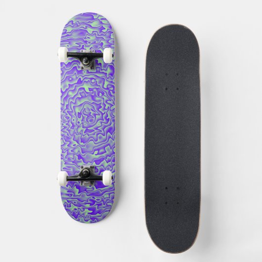 Groen en Paars ontwerp Persoonlijk Skateboard (Voorkant)