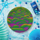 Groen en Paars Rockscape Papieren Bordje (Feest)