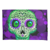 Groen en Paars stromend suiker Kussensloop (Voorkant)