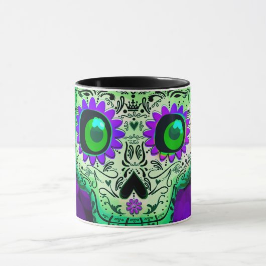 Groen en Paars stromend suiker Mok (Midden)