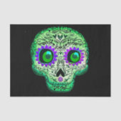 Groen en Paars stromend suiker Tissuepapier (Voorkant)