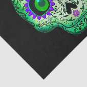 Groen en Paars stromend suiker Tissuepapier (Detail)