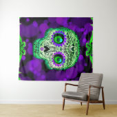 Groen en Paars stromend suiker Wandkleed (In Situ (horizontaal))