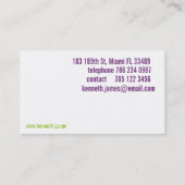 Groen en Paars Visitekaartje (Achterkant)