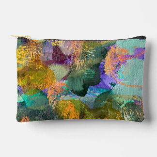 Groen en Paarse Abstracte Bloemen Etui