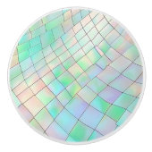 Groen en Paarse holografisch patroon Keramische Knop (Voorkant)