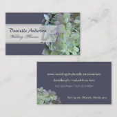 Groen en Paarse Hydrangea visitekaartje (Voorkant / Achterkant)