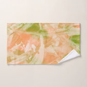 Groen en perzik Abstract Handdoek (Handdoek)