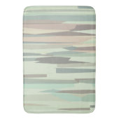 groen en perzik Abstracte Strepen Badmat (Voorkant Verticaal)