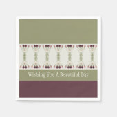 Groen en pruimen servet (Voorkant)