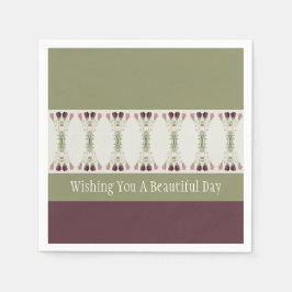 Groen en pruimen servet