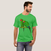 Groen en rode papegaai t-shirt (Voorkant volledig)
