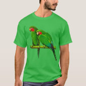 Groen en rode papegaai t-shirt (Voorkant)