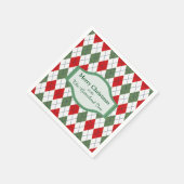 Groen en Rode Patroon op maat Servet (Hoek)