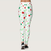 Groen en Rode Polka Gedotteerde Leggings (Achterkant)