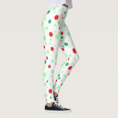Groen en Rode Polka Gedotteerde Leggings (Rechts)