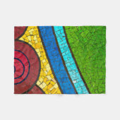 Groen en rood abstract schilderij fleece deken (Voorkant (Horizontaal))