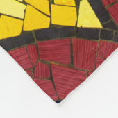 Groen en rood abstract schilderij fleece deken (Hoek)