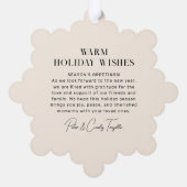 Groen en Rood Artful Geschilderd Lijst Foto Ornament Kaart (Achterkant)