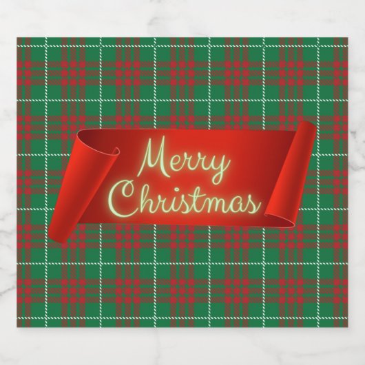 Groen en rood bier etiket (Enkel label)