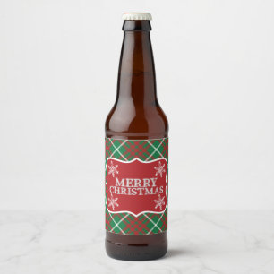 Groen en rood bier etiket