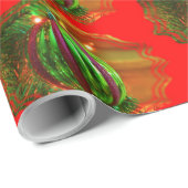 Groen en rood bol omwikkelpapier cadeaupapier (Rol Hoek)