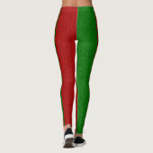 Groen en Rood Breien Leggings (Achterkant)