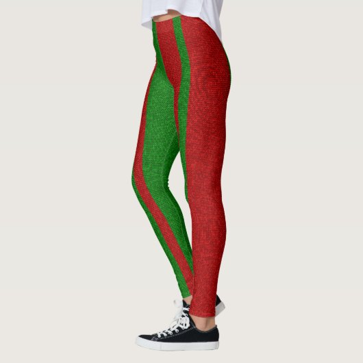 Groen en Rood Breien Leggings (Links)