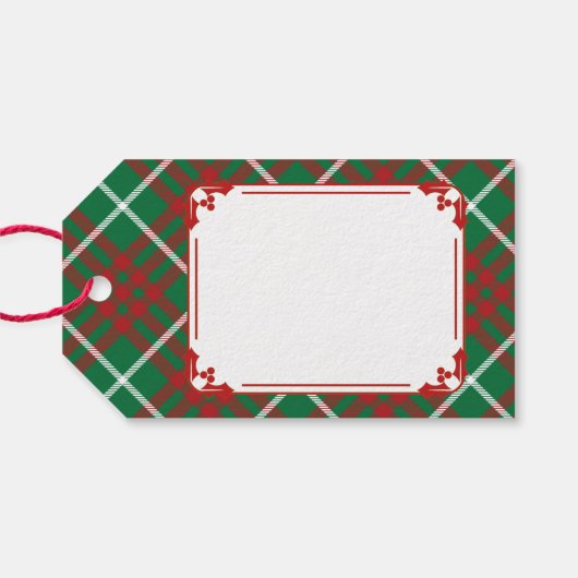 Groen en rood cadeaulabel (Achterkant Horizontaal)