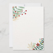 Groen en Rood Eenvoudig Kerstmis Alina Partij Kaart (Achterkant)