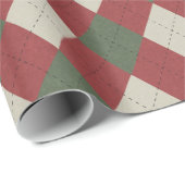 Groen en rood, feestelijk, opbergpatroon cadeaupapier (Rol Hoek)