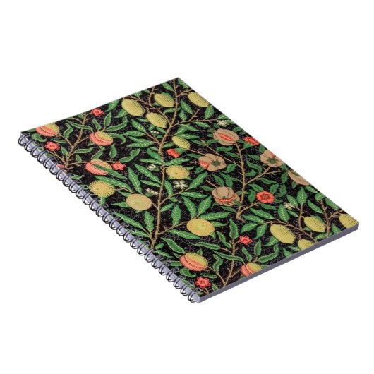 Groen en rood fruit door William Morris. Notitieboek (Rechterzijde)