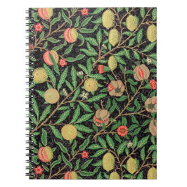 Groen en rood fruit door William Morris. Notitieboek
