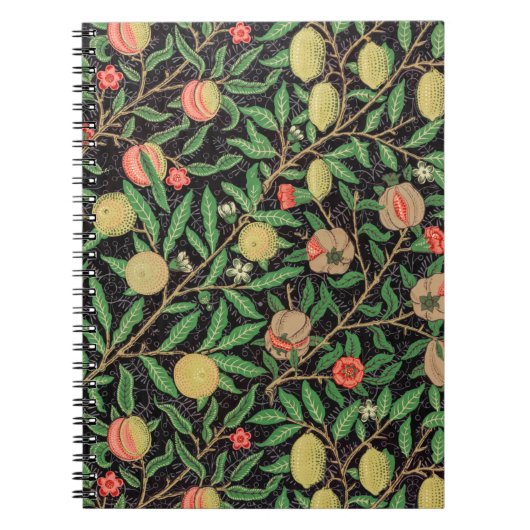 Groen en rood fruit door William Morris. Notitieboek (Voorkant)