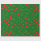 Groen en rood gedeponeerd vakantiepapier cadeaupapier (Vlak)