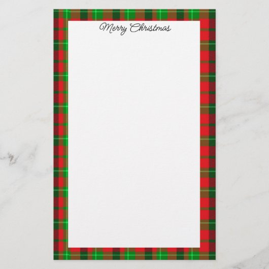 Groen en rood geplakt patroon briefpapier (Voorkant)