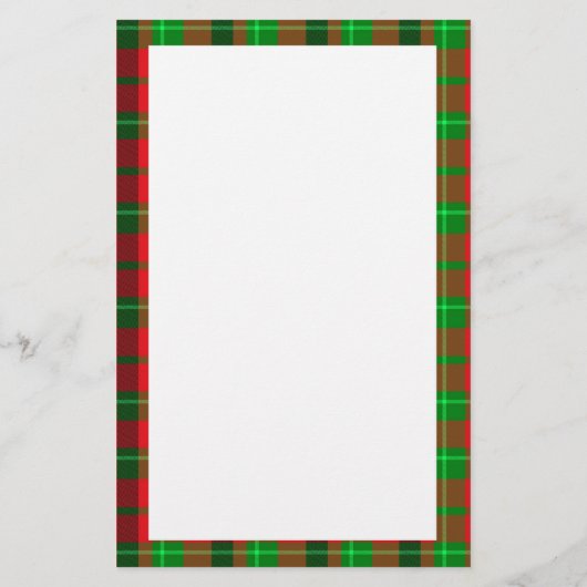 Groen en rood geplakt patroon briefpapier (Achterkant)